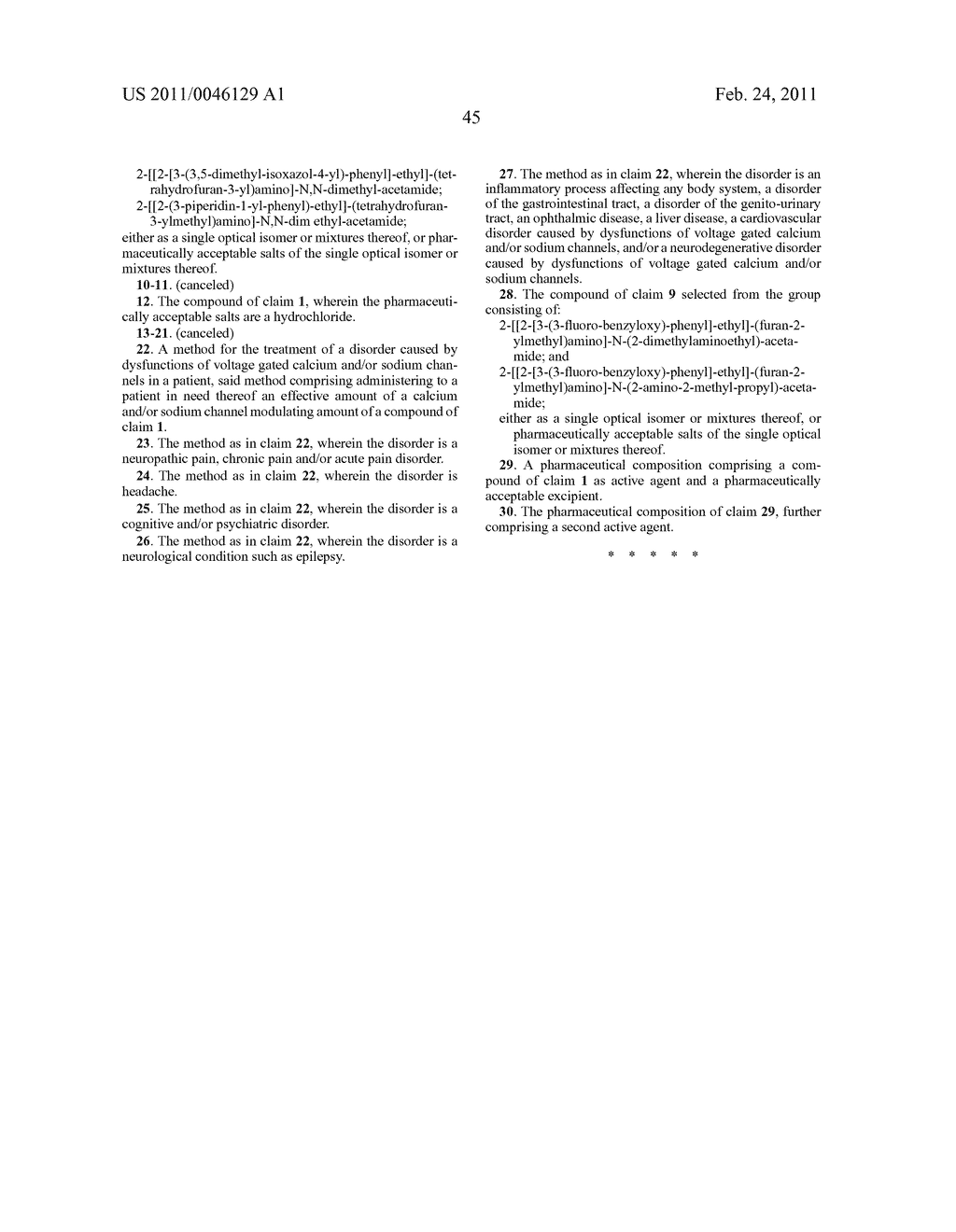 2-Phenylethylamino Derivatives as Calcium and/or Sodium Channel Modulators - diagram, schematic, and image 47