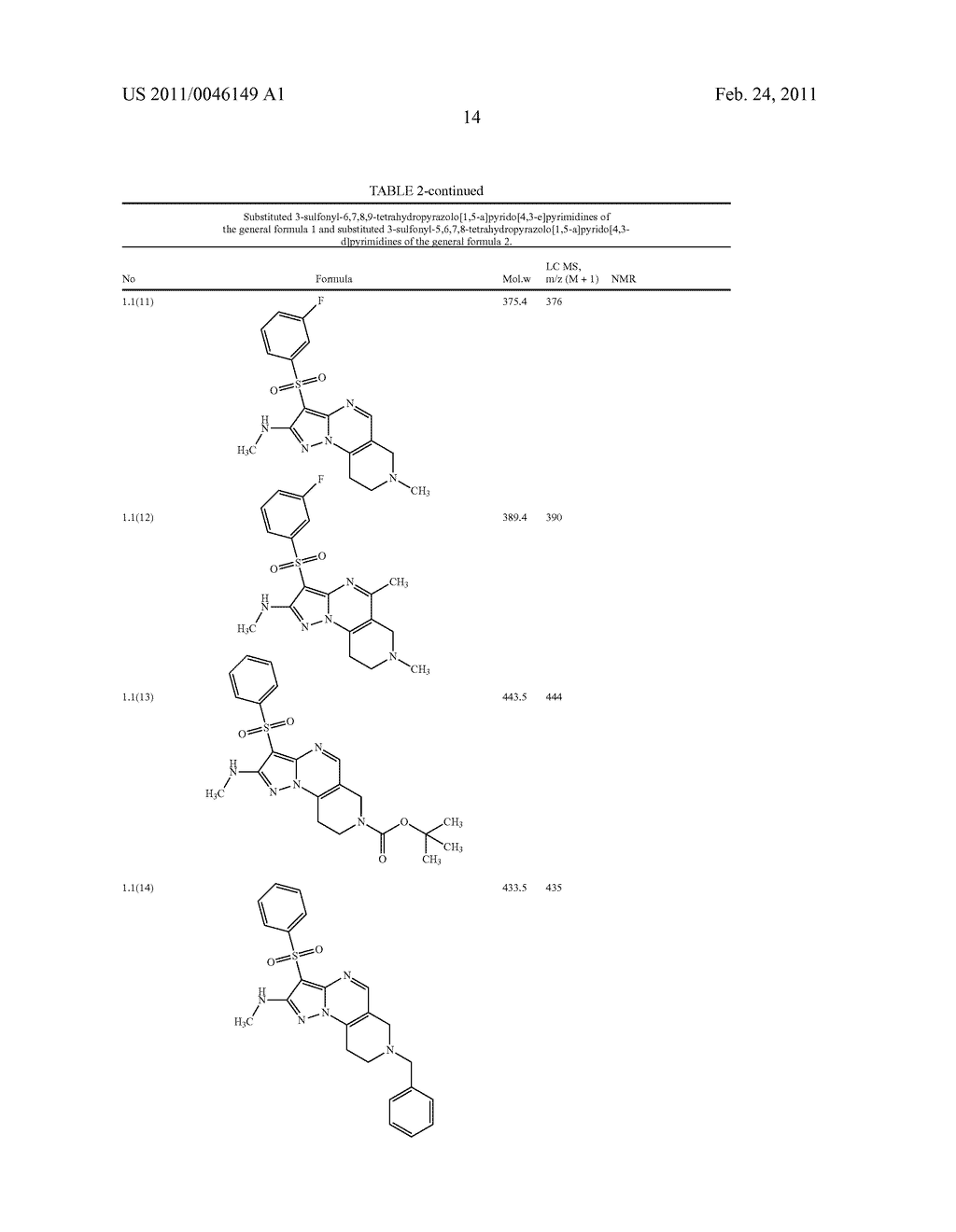 2-AMINO-3-SULPHONYL-TETRAHYDRO-PYRAZOLO[1,5-A]PYRIDO-PYRIMIDINE ANTAGONISTS OF SEROTONIN 5-HT6 RECEPTORS, METHODS FOR THE PRODUCTION AND USE THEREOF - diagram, schematic, and image 15