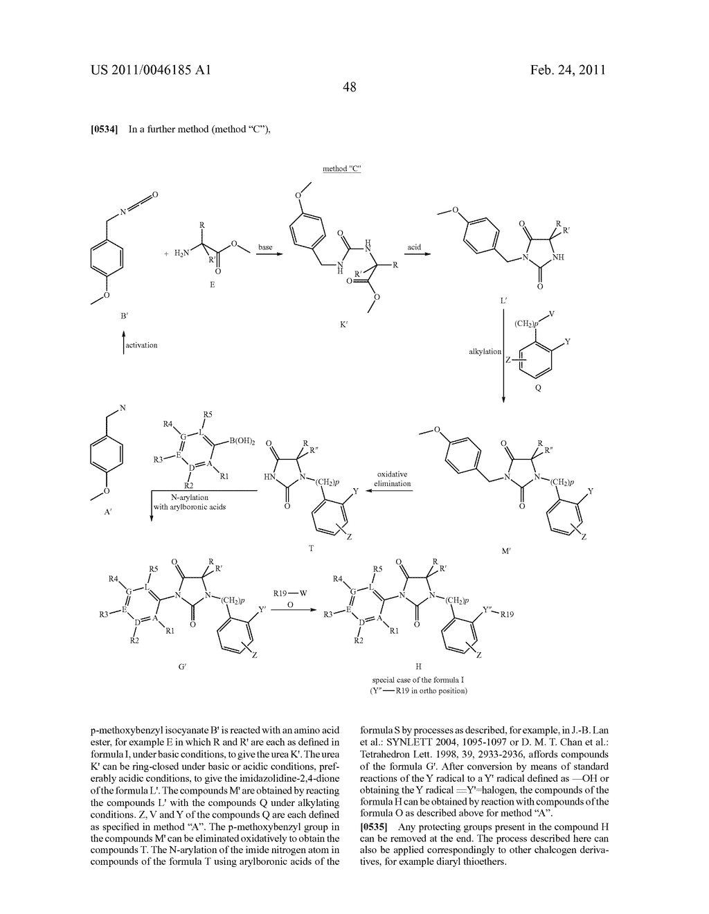 Arylchalcogenoarylalkyl-substituted imidazolidine-2,4-diones, process for preparation thereof, medicaments comprising these compounds and use thereof - diagram, schematic, and image 49