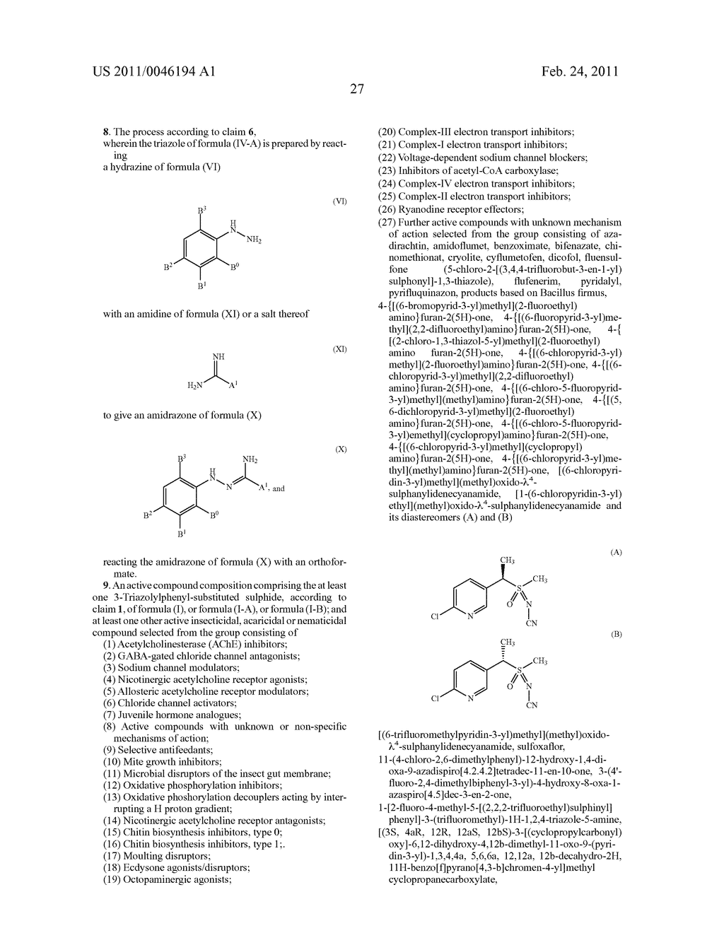 3-Triazolylphenyl-substituted sulphide derivatives as acaricides and insecticides - diagram, schematic, and image 28