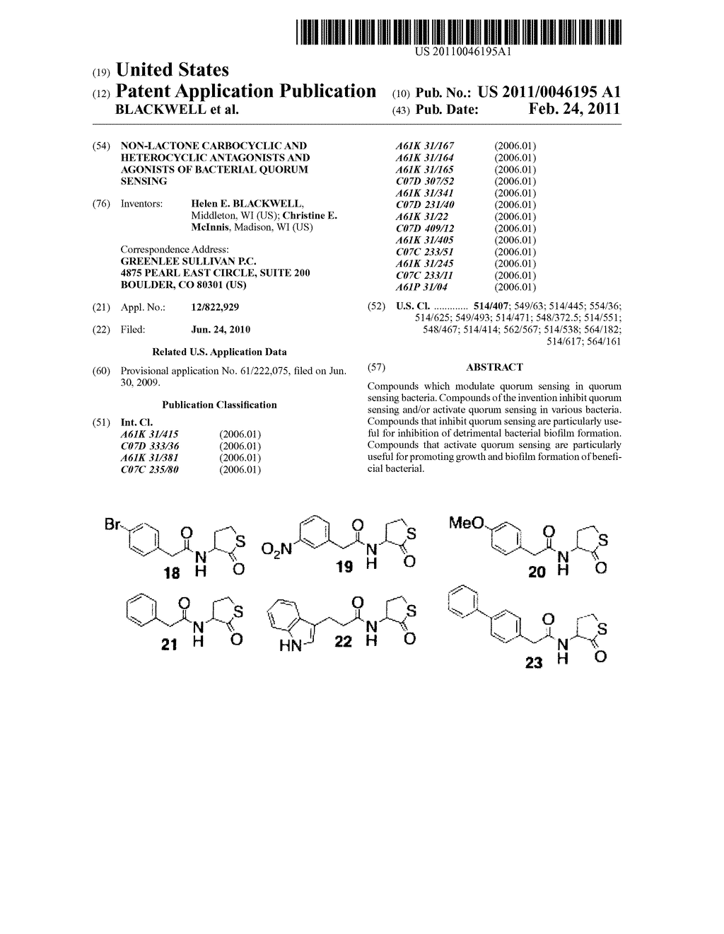 Non-Lactone Carbocyclic and Heterocyclic Antagonists and Agonists of Bacterial Quorum Sensing - diagram, schematic, and image 01