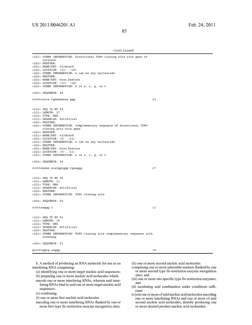 METHODS AND COMPOSITIONS FOR SEAMLESS CLONING OF NUCLEIC ACID MOLECULES - diagram, schematic, and image 135