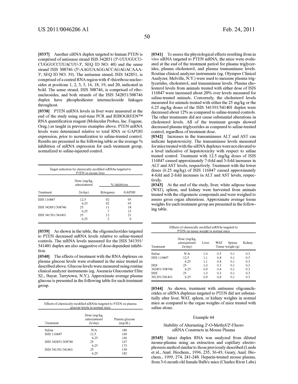 DOUBLE STRAND COMPOSITIONS COMPRISING DIFFERENTIALLY MODIFIED STRANDS FOR USE IN GENE MODULATION - diagram, schematic, and image 51