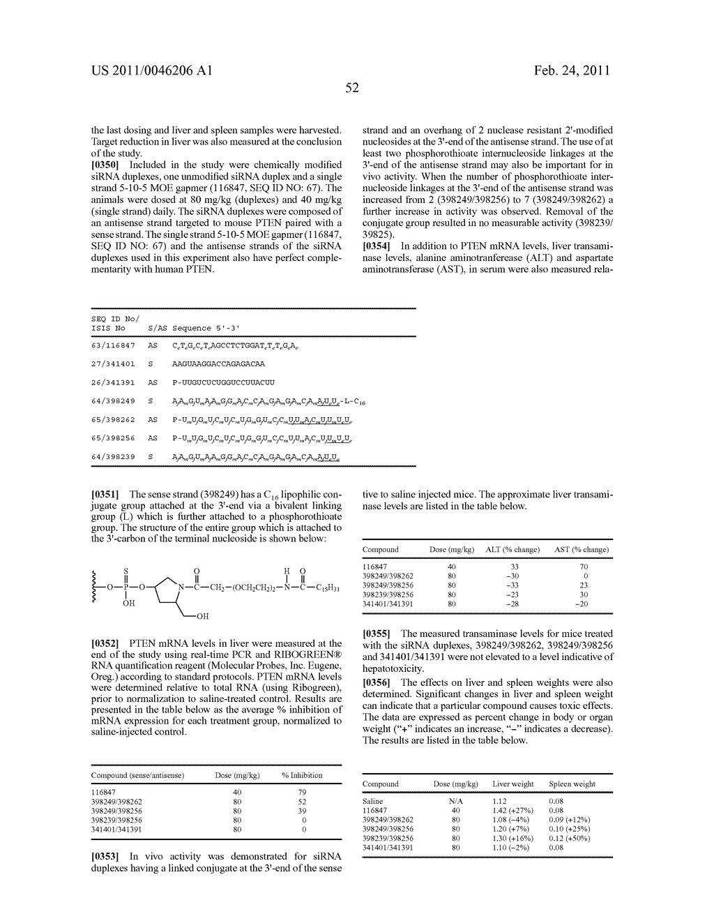 DOUBLE STRAND COMPOSITIONS COMPRISING DIFFERENTIALLY MODIFIED STRANDS FOR USE IN GENE MODULATION - diagram, schematic, and image 53