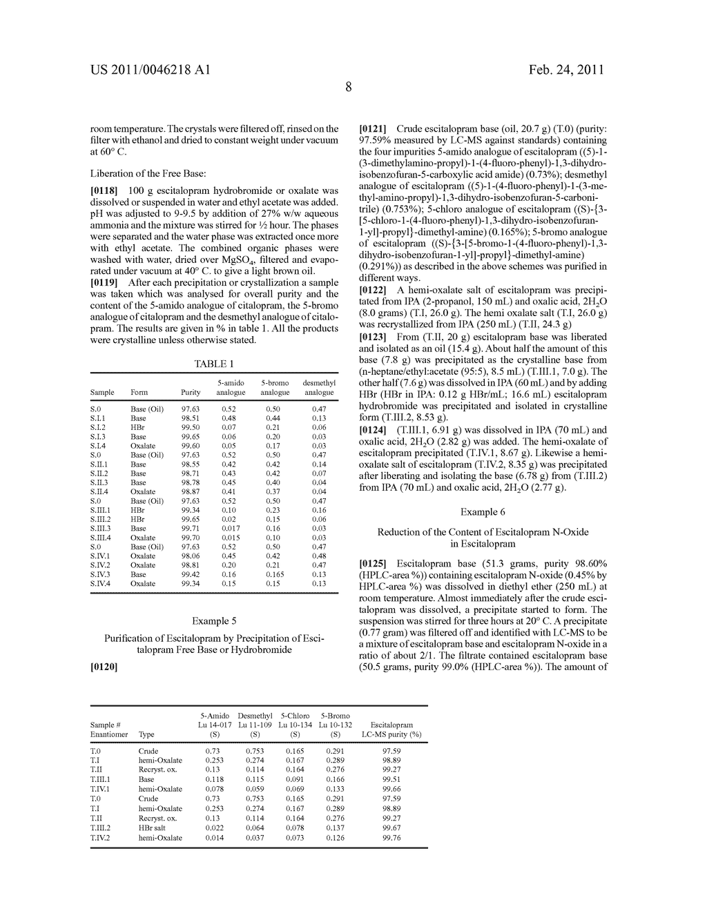 CRYSTALLINE BASE OF ESCITALOPRAM AND ORODISPERSIBLE TABLETS COMPRISING ESCITALOPRAM BASE - diagram, schematic, and image 09