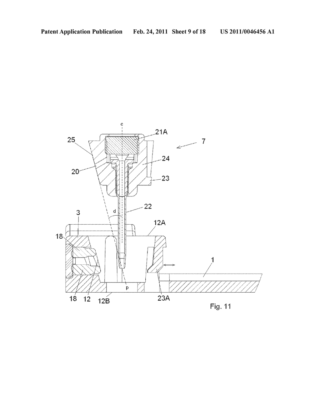 Assembly Comprising Inserter, Cannula Part and Base Part - diagram, schematic, and image 10