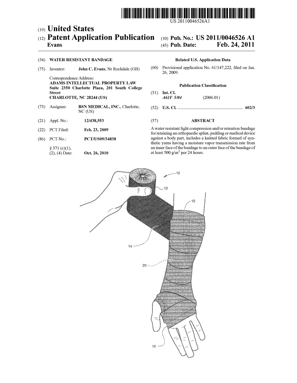 WATER RESISTANT BANDAGE - diagram, schematic, and image 01