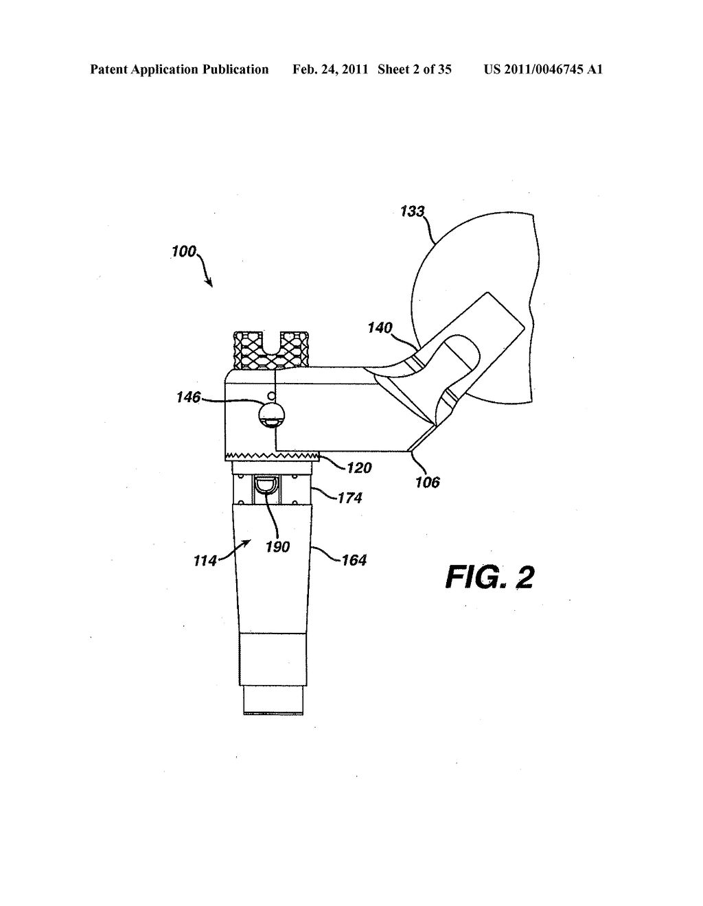 INSTRUMENT AND ASSOCIATED METHOD OF TRIALING FOR MODULAR HIP STEMS - diagram, schematic, and image 03