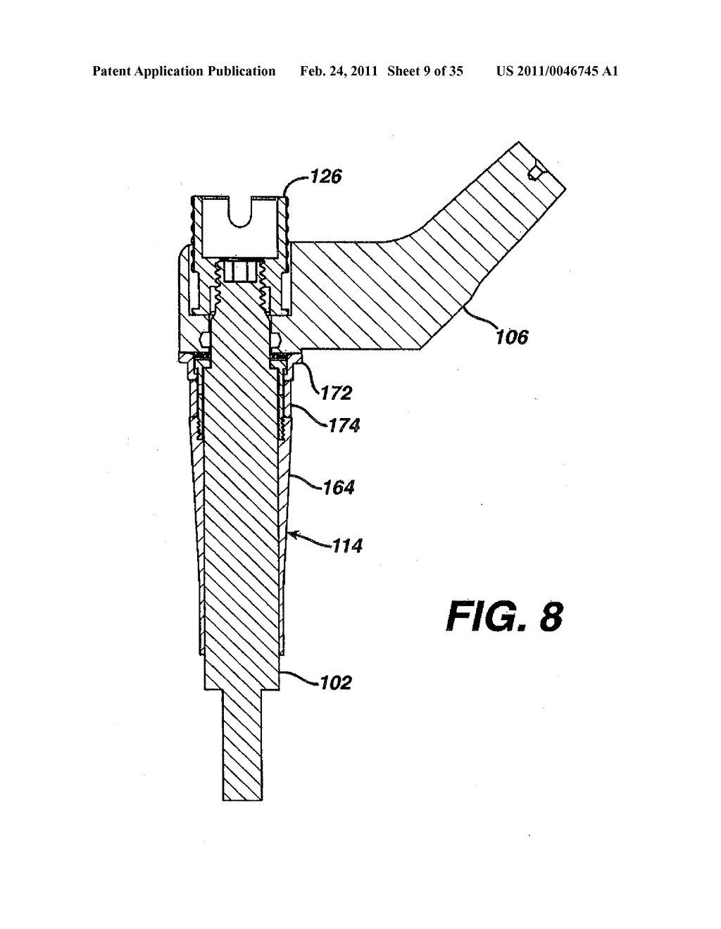 INSTRUMENT AND ASSOCIATED METHOD OF TRIALING FOR MODULAR HIP STEMS - diagram, schematic, and image 10