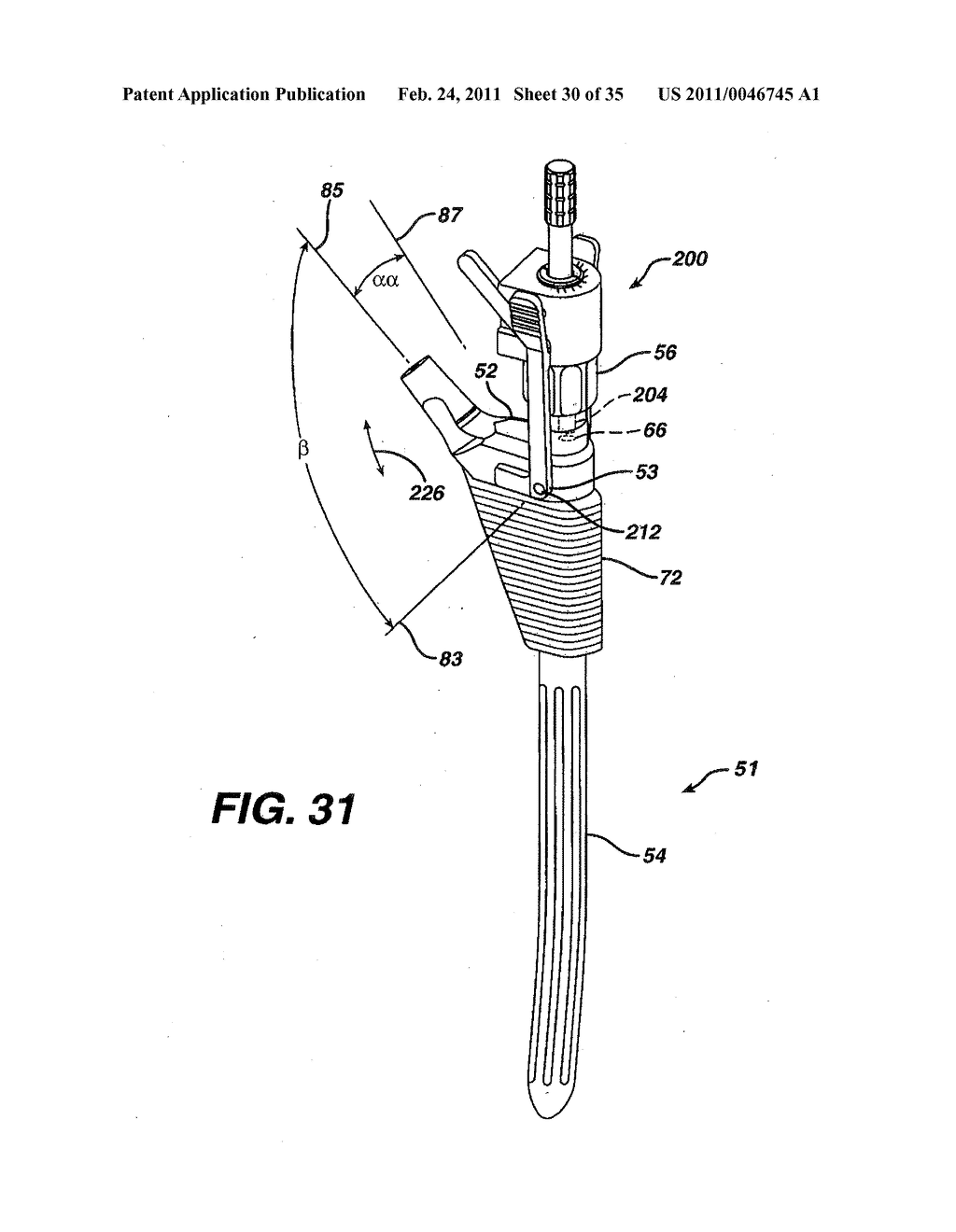 INSTRUMENT AND ASSOCIATED METHOD OF TRIALING FOR MODULAR HIP STEMS - diagram, schematic, and image 31