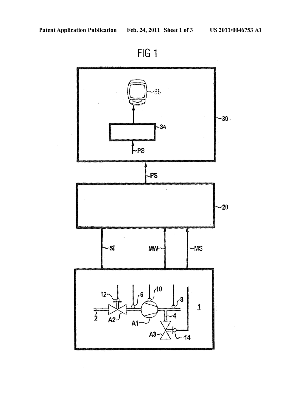 METHOD FOR MONITORING A TECHNICAL INSTALLATION AND MONITORING SYSTEM FOR CARRYING OUT SAID METHOD - diagram, schematic, and image 02