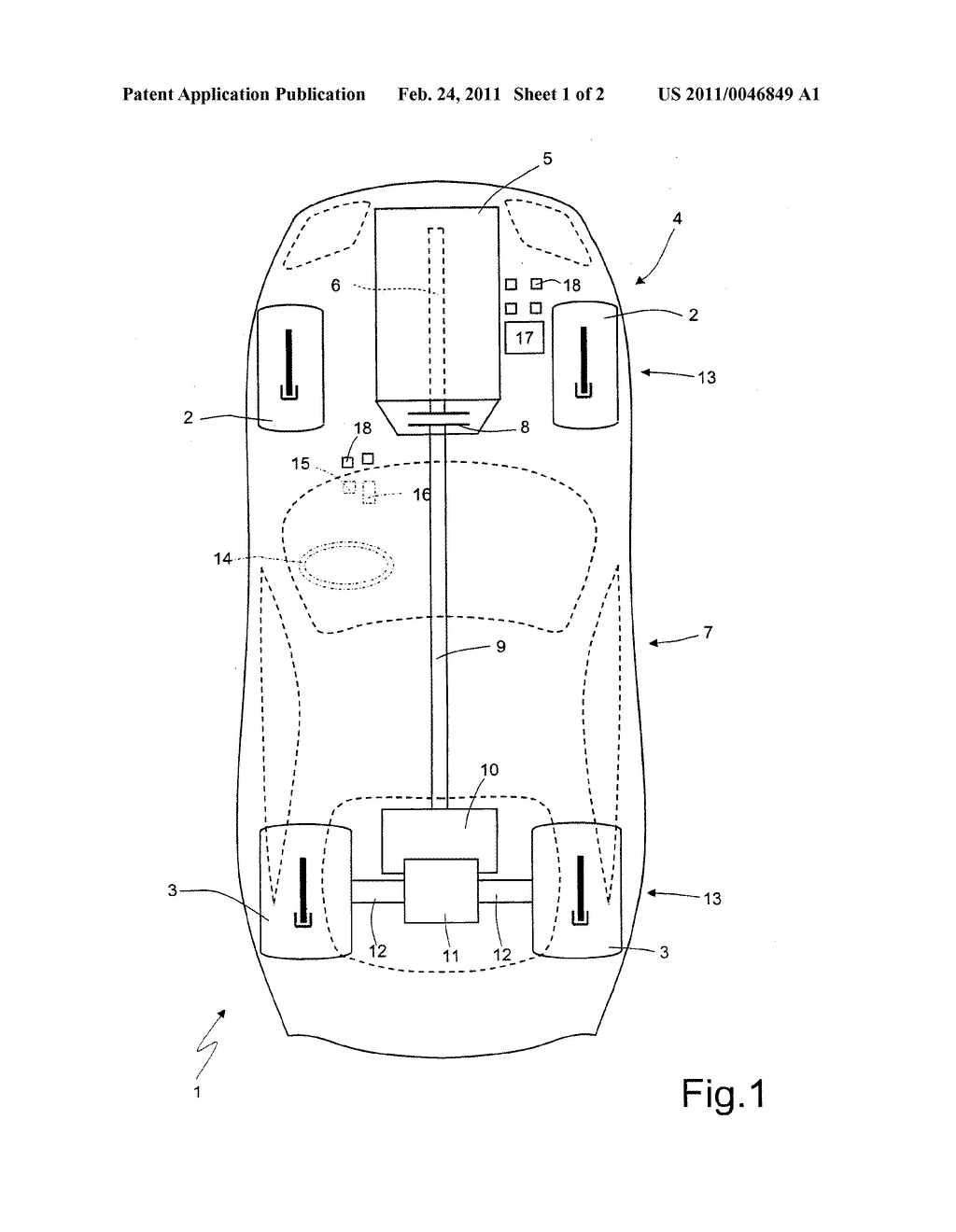 METHOD FOR CONTROLLING THE SIDE SLIP ANGLE OF A REAR-WHEEL DRIVE VEHICLE WHEN TURNING - diagram, schematic, and image 02
