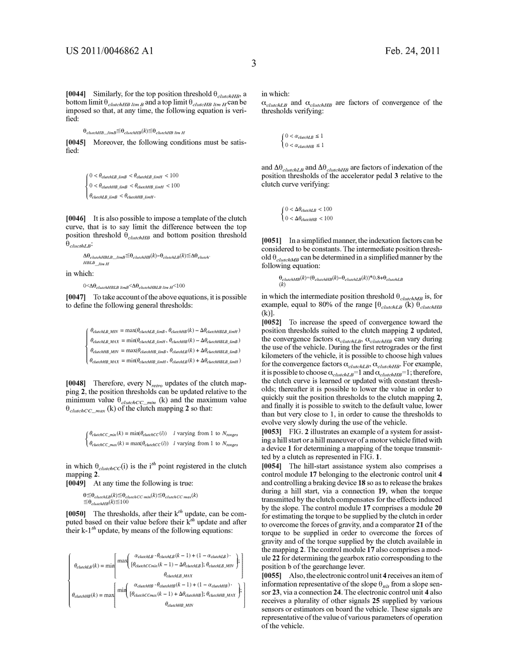 DEVICE AND METHOD FOR DETERMINING A MAPPING OF THE TORQUE TRANSMITTED BY A CLUTCH IN AN AUTOMOBILE AND HILL-START ASSISTANCE SYSTEM FOR AN AUTOMOBILE EQUIPPED WITH SUCH DEVICE - diagram, schematic, and image 06