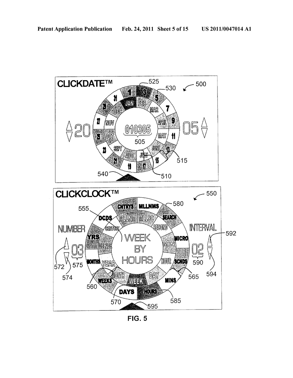 Graphical User Interface with Circumferentially Displayed Search Results - diagram, schematic, and image 06