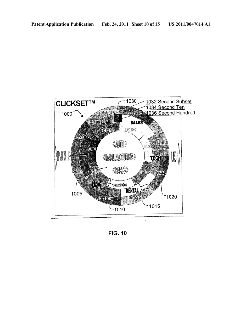 Graphical User Interface with Circumferentially Displayed Search Results - diagram, schematic, and image 11