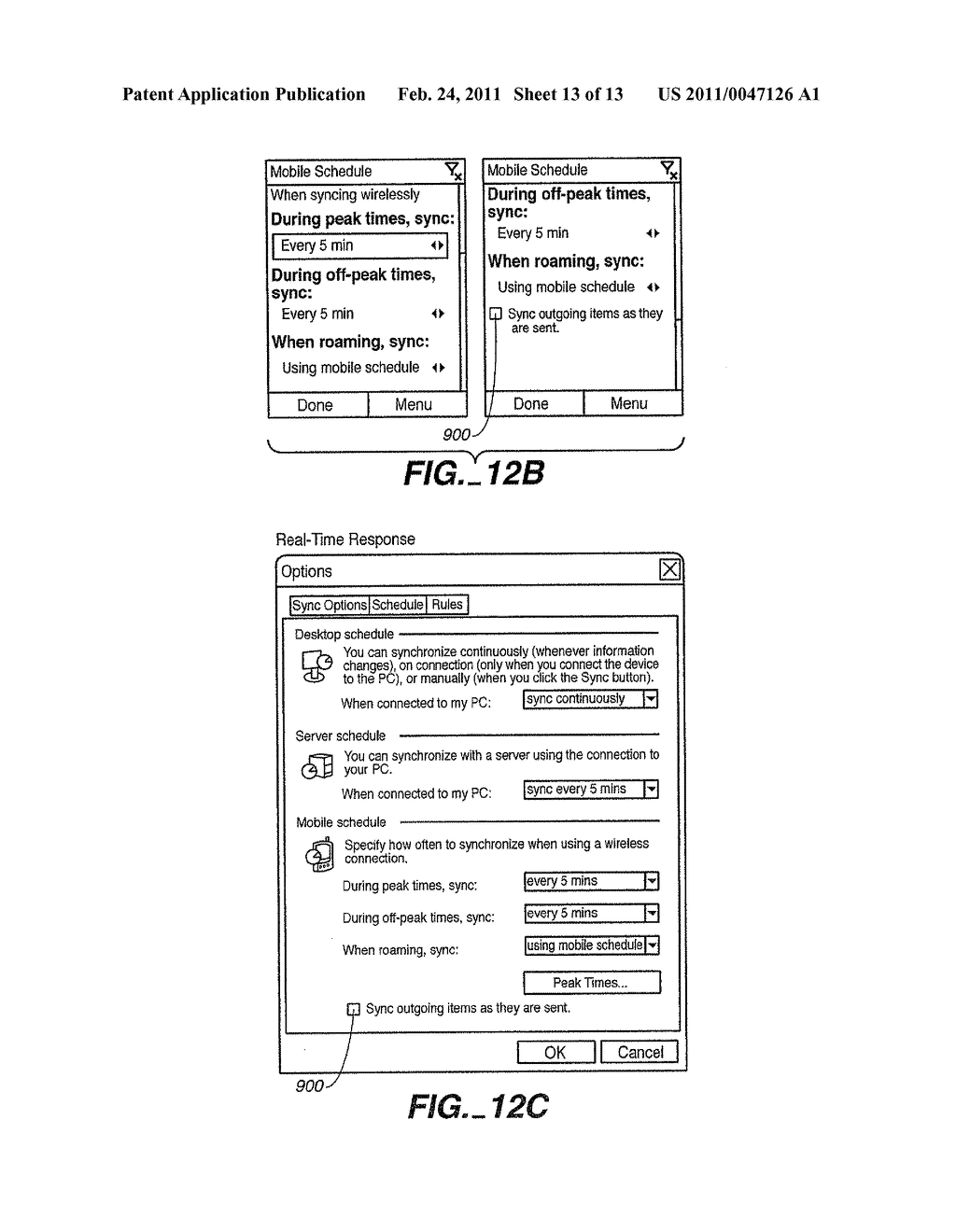 USER-INPUT SCHEDULING OF SYNCHRONIZATION OPERATION ON A MOBILE DEVICE BASED ON USER ACTIVITY - diagram, schematic, and image 14