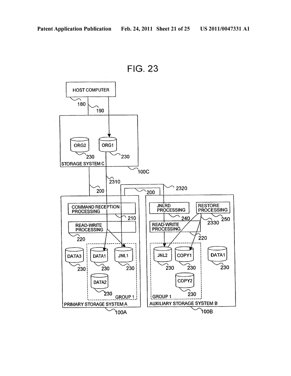 DATA PROCESSING SYSTEM HAVING A PLURALITY OF STORAGE SYSTEMS - diagram, schematic, and image 22