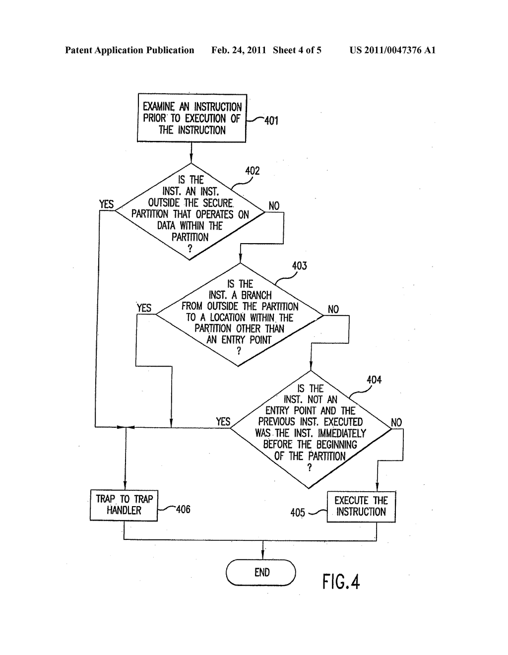METHOD AND APPARATUS FOR SECURE EXECUTION USING A SECURE MEMORY PARTITION - diagram, schematic, and image 05