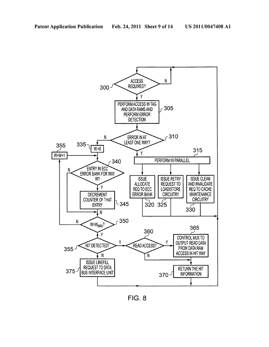 Handling of hard errors in a cache of a data processing apparatus - diagram, schematic, and image 10