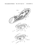 Sole construction for shoe having self-pumping extendable spikes diagram and image