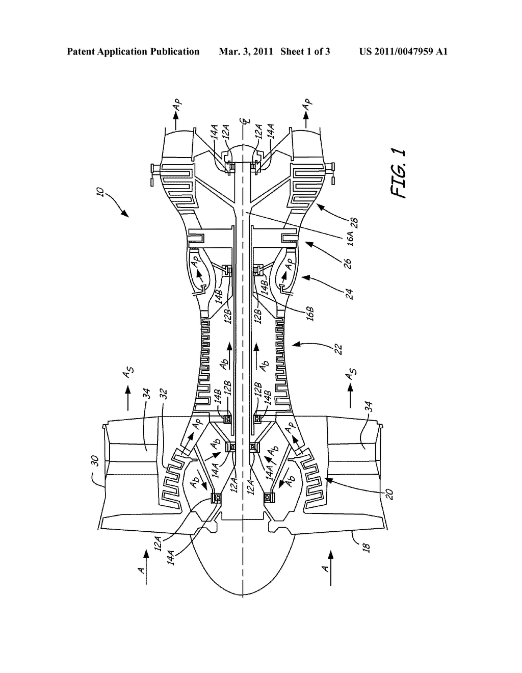 AIR PARTICLE SEPARATOR FOR A GAS TURBINE ENGINE - diagram, schematic, and image 02