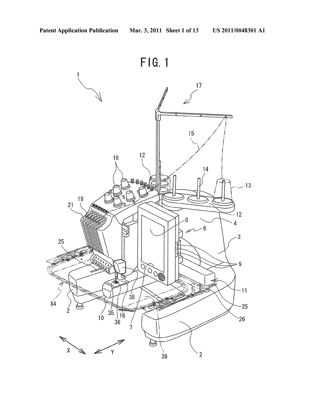 SEWING MACHINE AND COMPUTER-READABLE MEDIUM STORING SEWING MACHINE CONTROL PROGRAM - diagram, schematic, and image 02