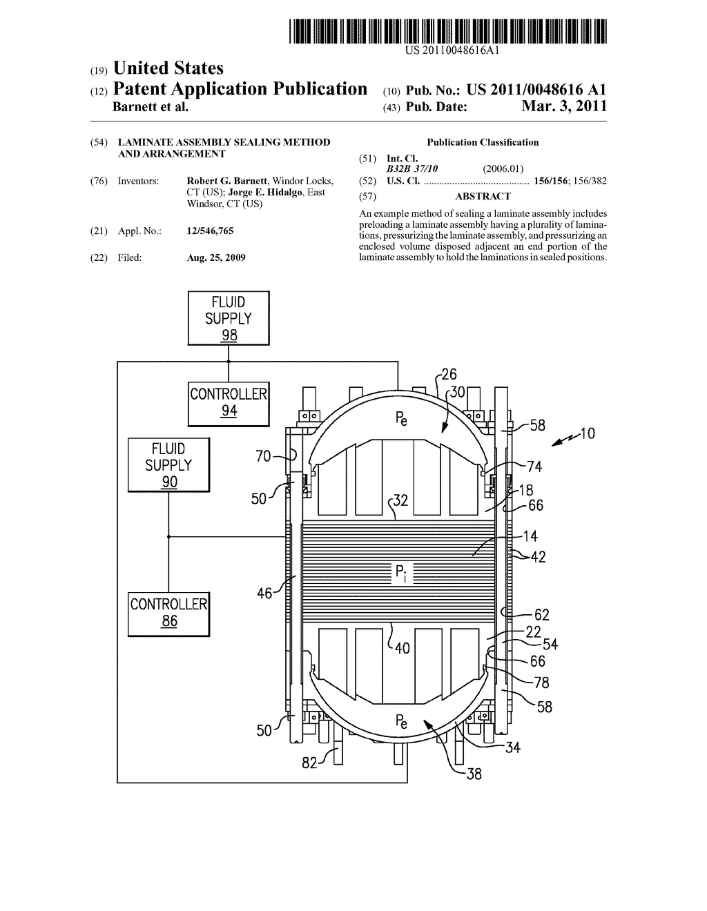 LAMINATE ASSEMBLY SEALING METHOD AND ARRANGEMENT - diagram, schematic, and image 01