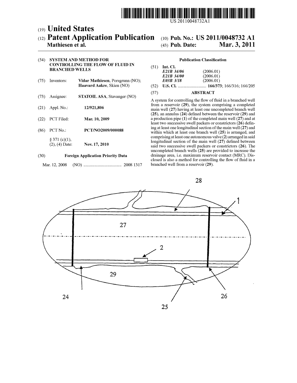 SYSTEM AND METHOD FOR CONTROLLING THE FLOW OF FLUID IN BRANCHED WELLS - diagram, schematic, and image 01