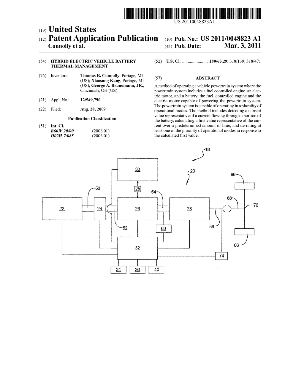 HYBRID ELECTRIC VEHICLE BATTERY THERMAL MANAGEMENT - diagram, schematic, and image 01