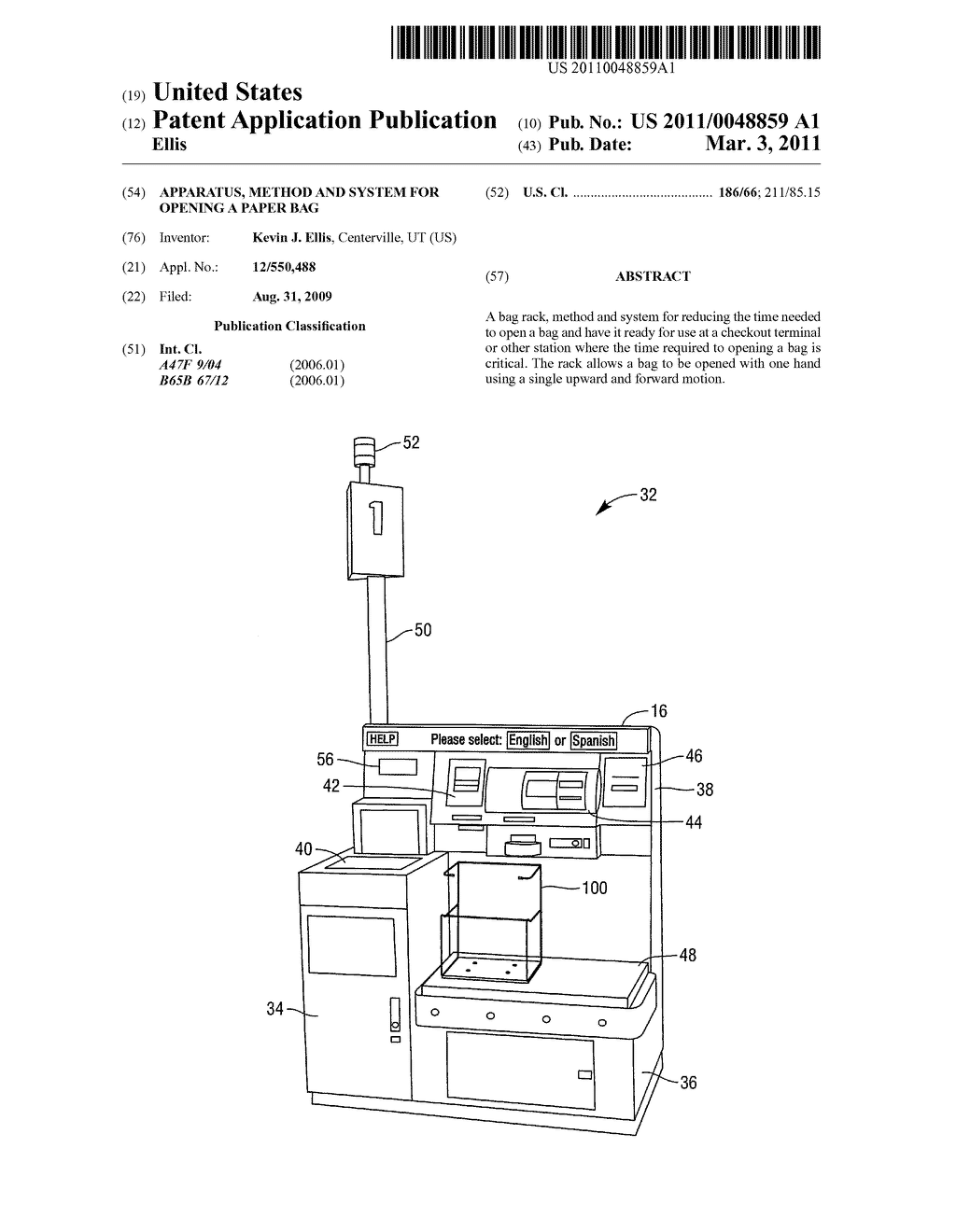 APPARATUS, METHOD AND SYSTEM FOR OPENING A PAPER BAG - diagram, schematic, and image 01