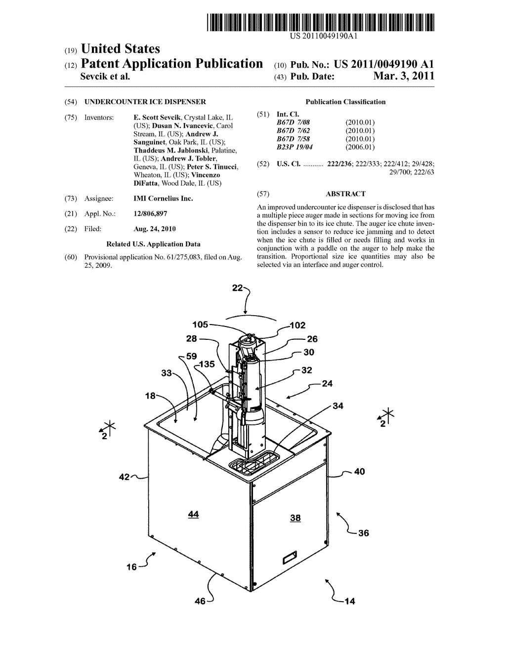 Undercounter ice dispenser - diagram, schematic, and image 01
