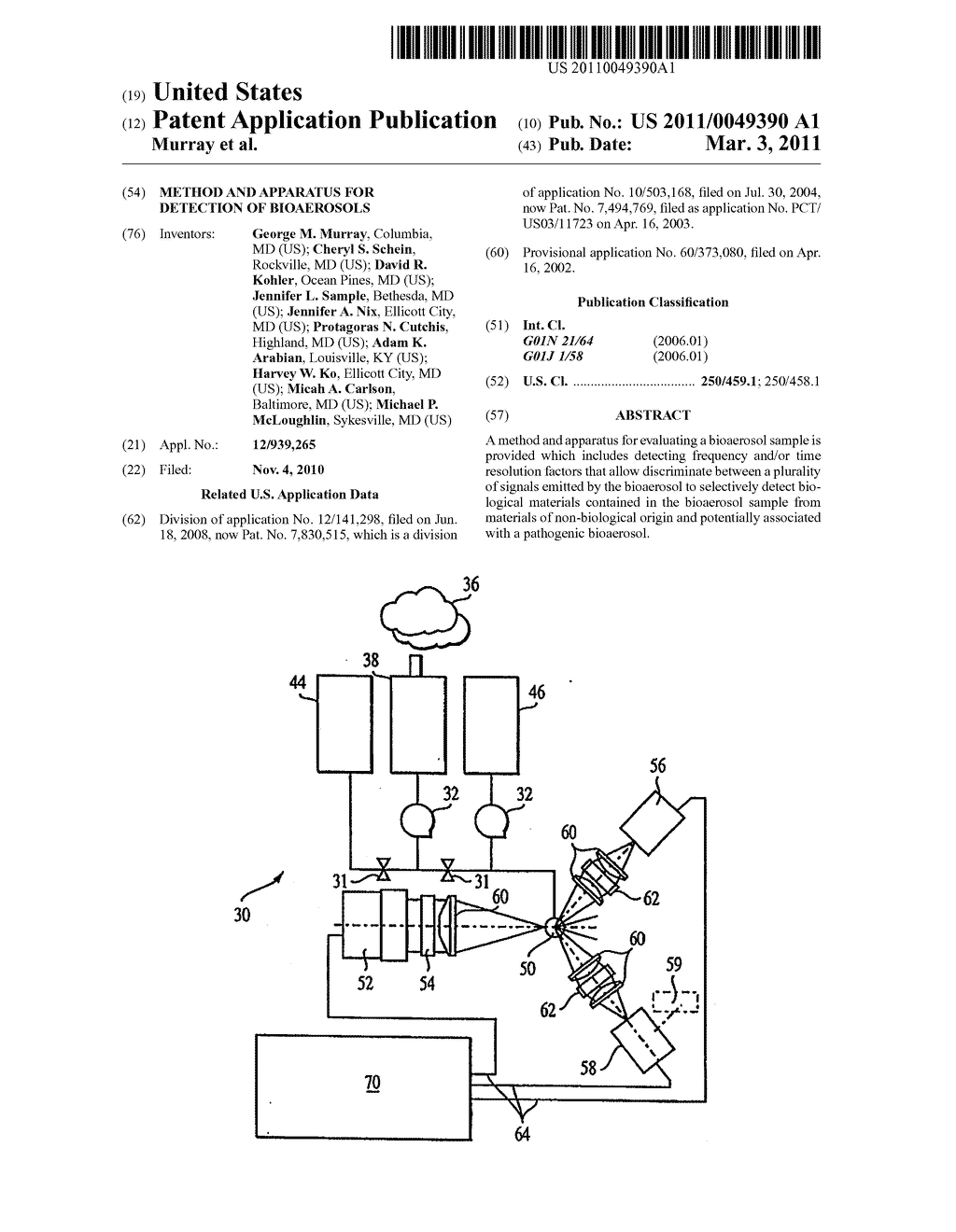 Method and Apparatus for Detection of Bioaerosols - diagram, schematic, and image 01