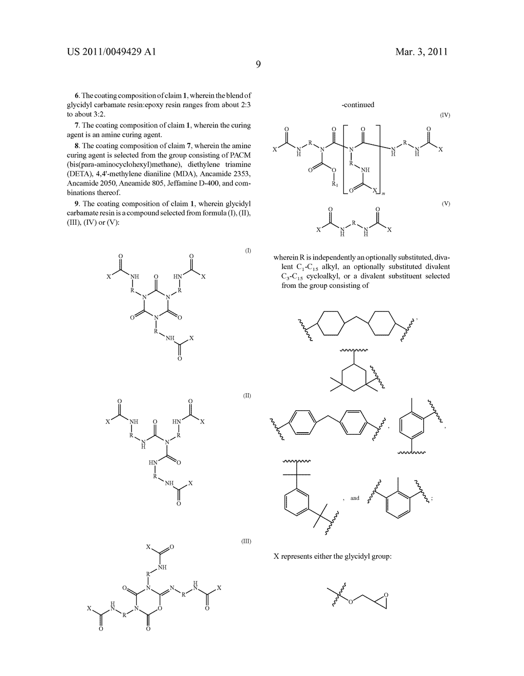 GLYCIDYL CARBAMATE COATINGS HAVING IMPROVED CORROSION RESISTANCE - diagram, schematic, and image 14