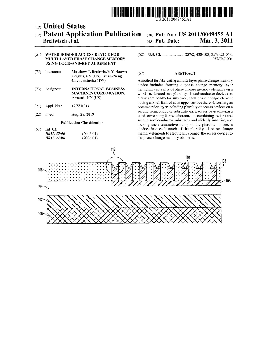 WAFER BONDED ACCESS DEVICE FOR MULTI-LAYER PHASE CHANGE MEMORY USING LOCK-AND-KEY ALIGNMENT - diagram, schematic, and image 01