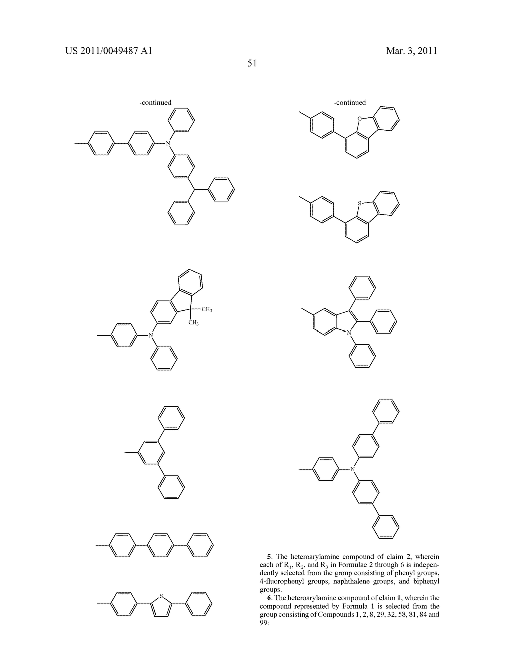 HETEROARYLAMINE COMPOUND AND ORGANIC LUMINESCENCE DEVICE USING THE SAME - diagram, schematic, and image 53