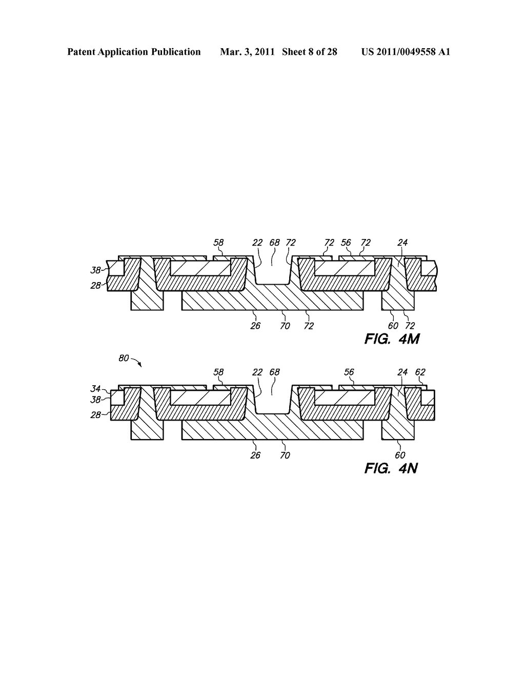 SEMICONDUCTOR CHIP ASSEMBLY WITH POST/BASE HEAT SPREADER, SIGNAL POST AND CAVITY - diagram, schematic, and image 09