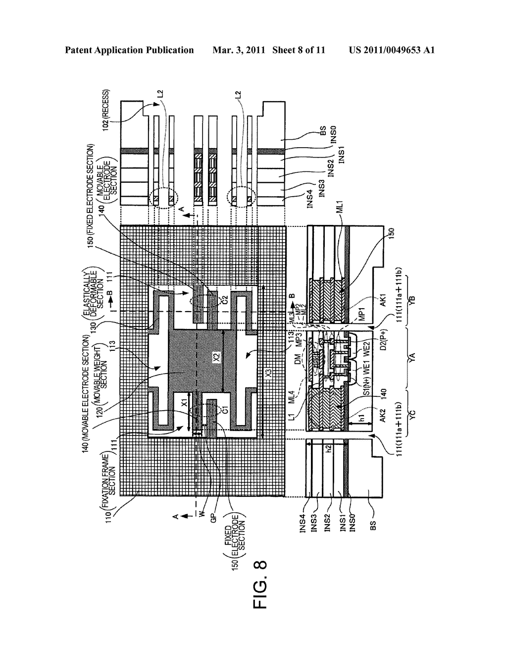 MEMS SENSOR, ELECTRONIC DEVICE, AND METHOD OF MANUFACTURING MEMS SENSOR - diagram, schematic, and image 09