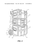 ROLLING CONTAINER ASSEMBLY WITH ADJUSTABLE STORAGE UNITS diagram and image