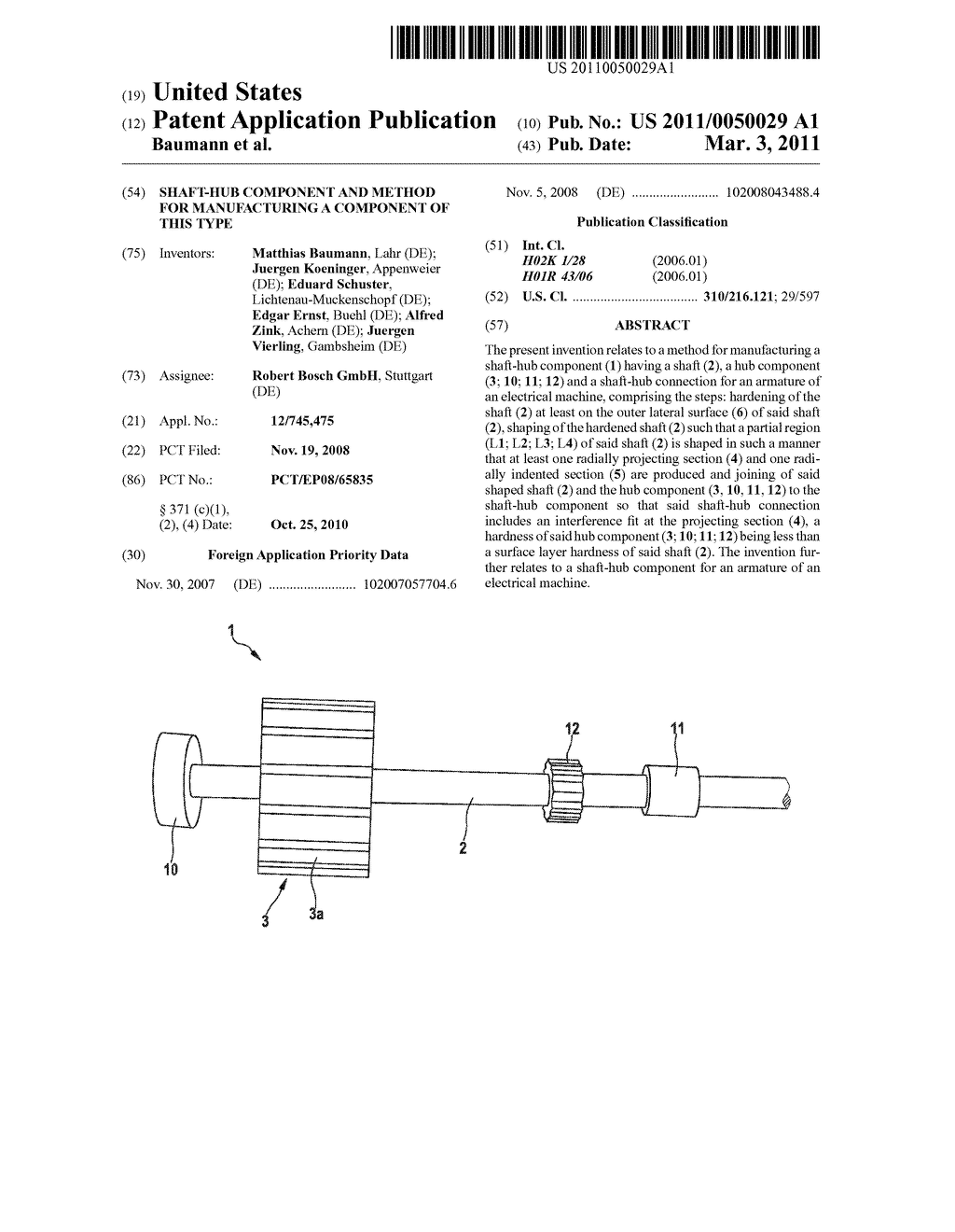 SHAFT-HUB COMPONENT AND METHOD FOR MANUFACTURING A COMPONENT OF THIS TYPE - diagram, schematic, and image 01