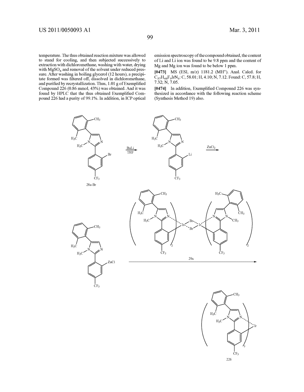 METHOD OF FORMING METAL COMPLEX COMPOUND, AND ORGANIC ELECTROLUMINESCENCE DEVICE - diagram, schematic, and image 101
