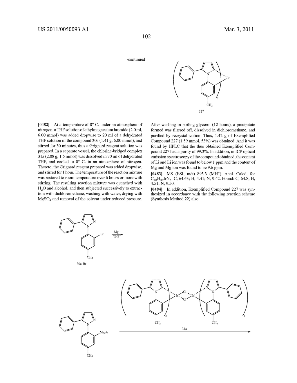 METHOD OF FORMING METAL COMPLEX COMPOUND, AND ORGANIC ELECTROLUMINESCENCE DEVICE - diagram, schematic, and image 104