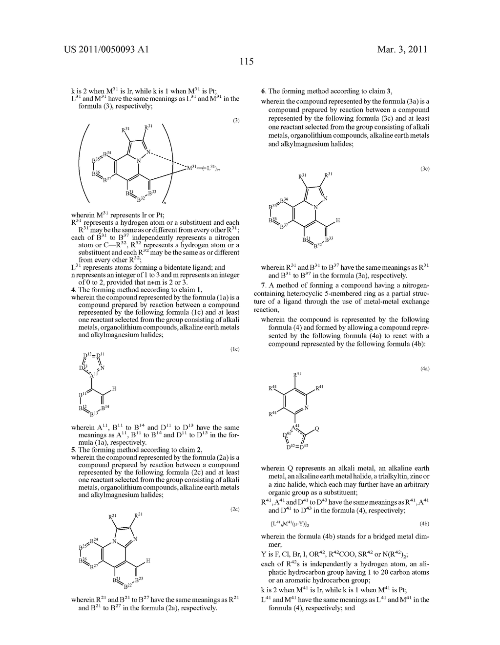 METHOD OF FORMING METAL COMPLEX COMPOUND, AND ORGANIC ELECTROLUMINESCENCE DEVICE - diagram, schematic, and image 117