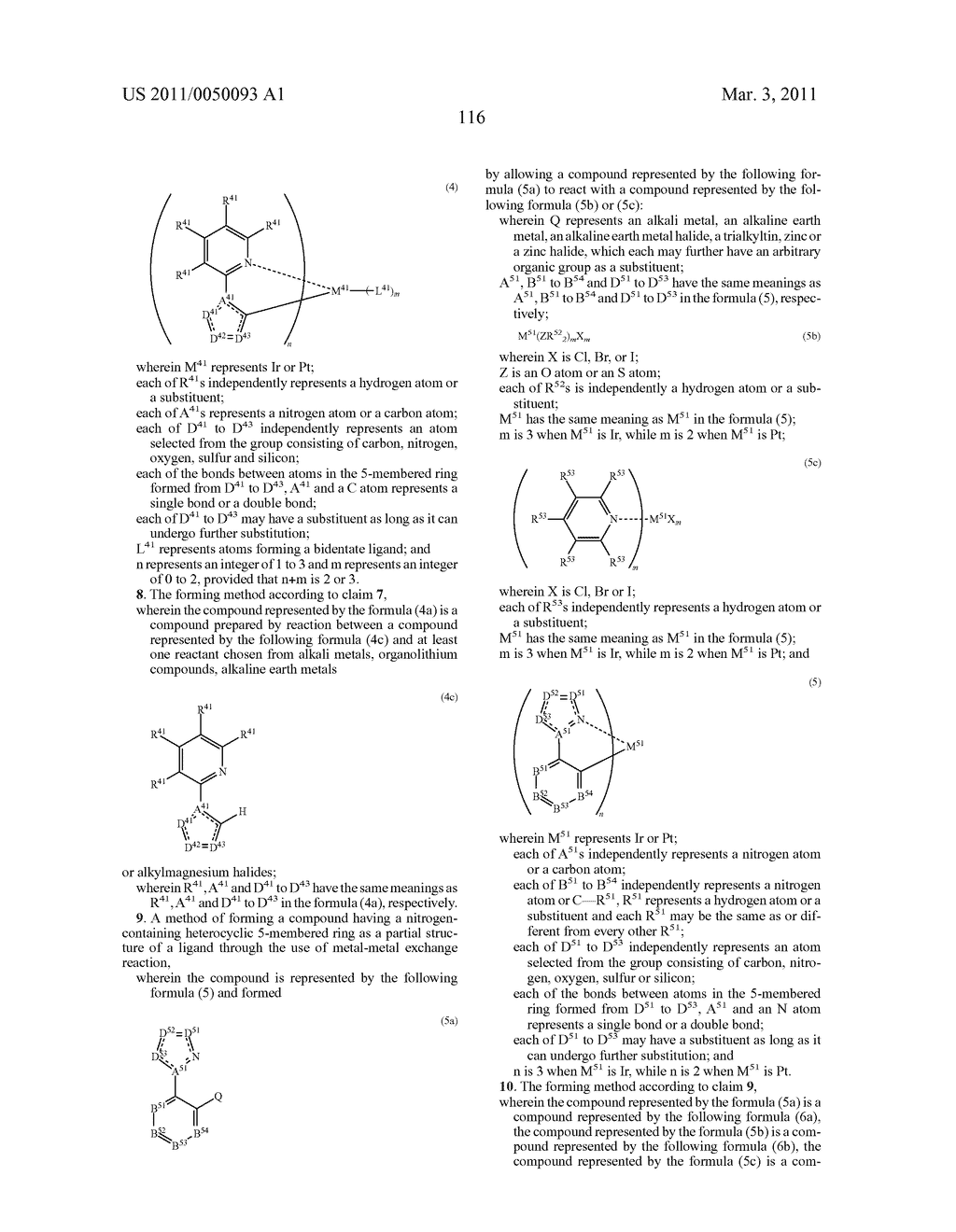 METHOD OF FORMING METAL COMPLEX COMPOUND, AND ORGANIC ELECTROLUMINESCENCE DEVICE - diagram, schematic, and image 118