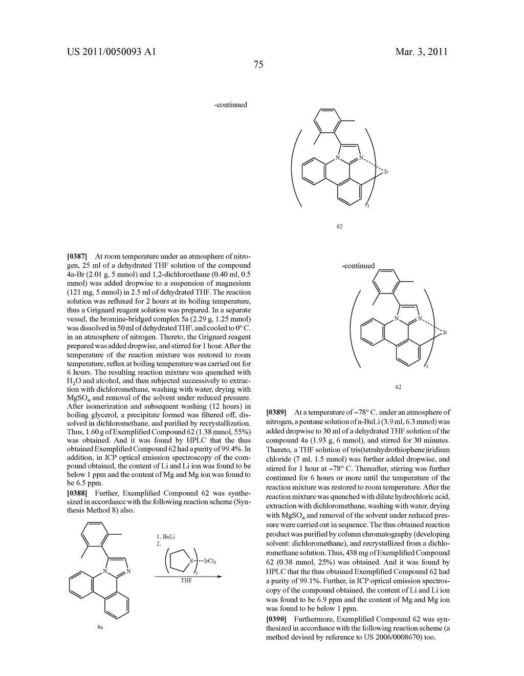 METHOD OF FORMING METAL COMPLEX COMPOUND, AND ORGANIC ELECTROLUMINESCENCE DEVICE - diagram, schematic, and image 77