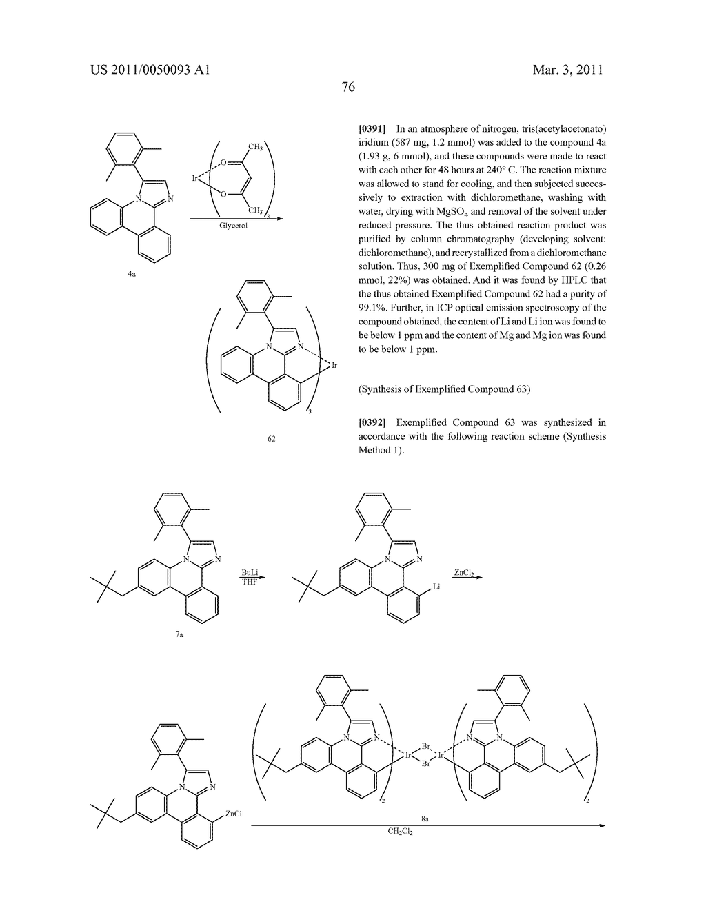 METHOD OF FORMING METAL COMPLEX COMPOUND, AND ORGANIC ELECTROLUMINESCENCE DEVICE - diagram, schematic, and image 78