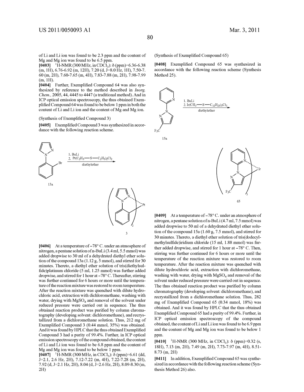 METHOD OF FORMING METAL COMPLEX COMPOUND, AND ORGANIC ELECTROLUMINESCENCE DEVICE - diagram, schematic, and image 82