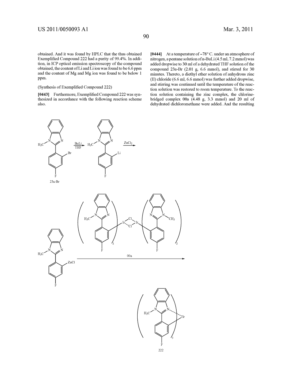 METHOD OF FORMING METAL COMPLEX COMPOUND, AND ORGANIC ELECTROLUMINESCENCE DEVICE - diagram, schematic, and image 92