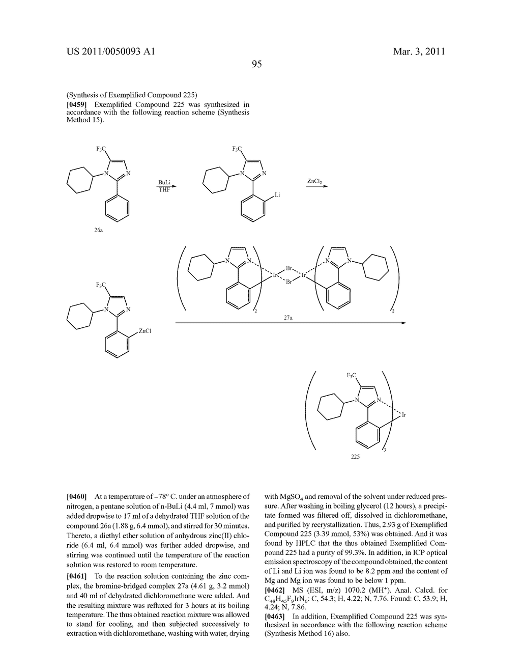 METHOD OF FORMING METAL COMPLEX COMPOUND, AND ORGANIC ELECTROLUMINESCENCE DEVICE - diagram, schematic, and image 97