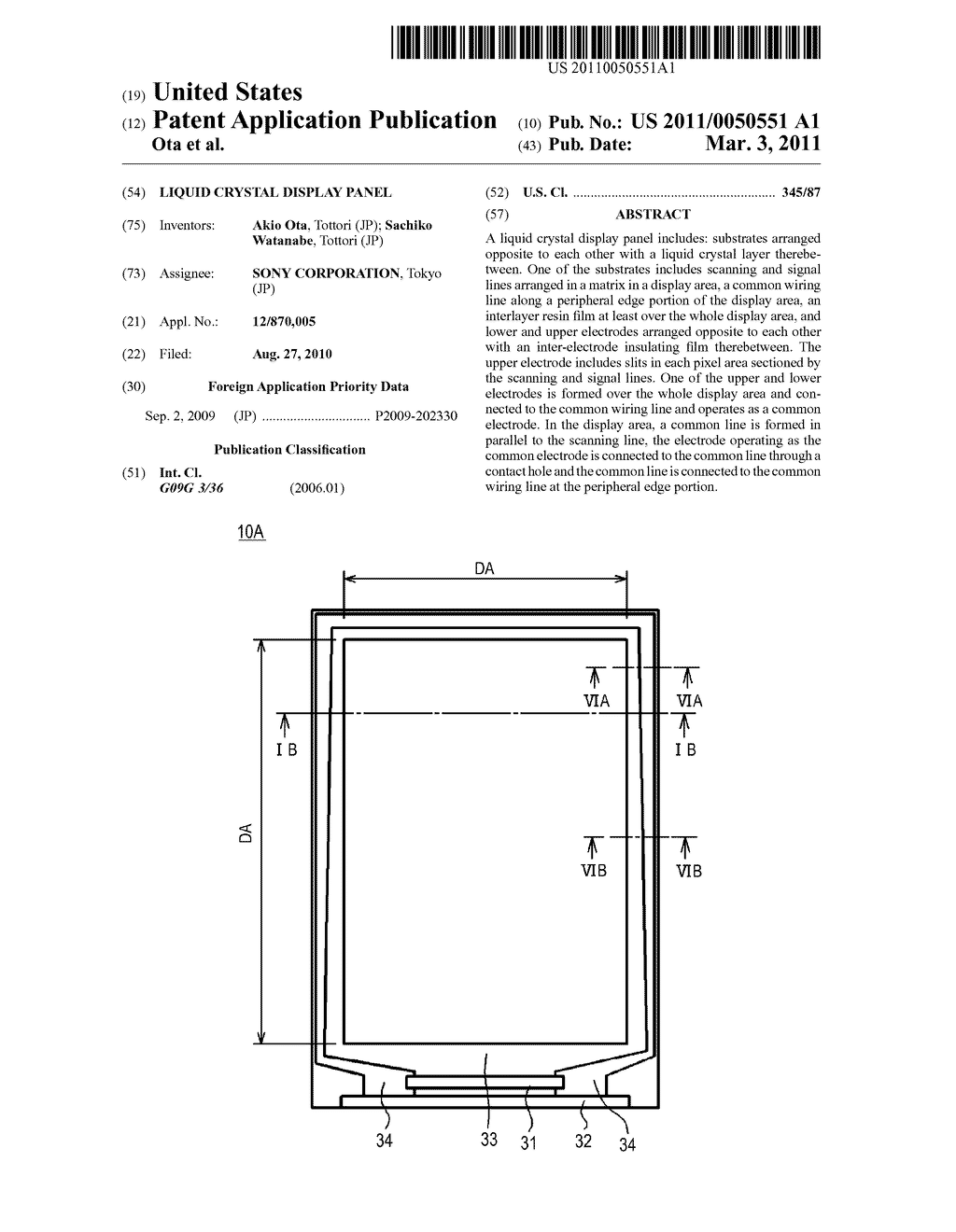 LIQUID CRYSTAL DISPLAY PANEL - diagram, schematic, and image 01