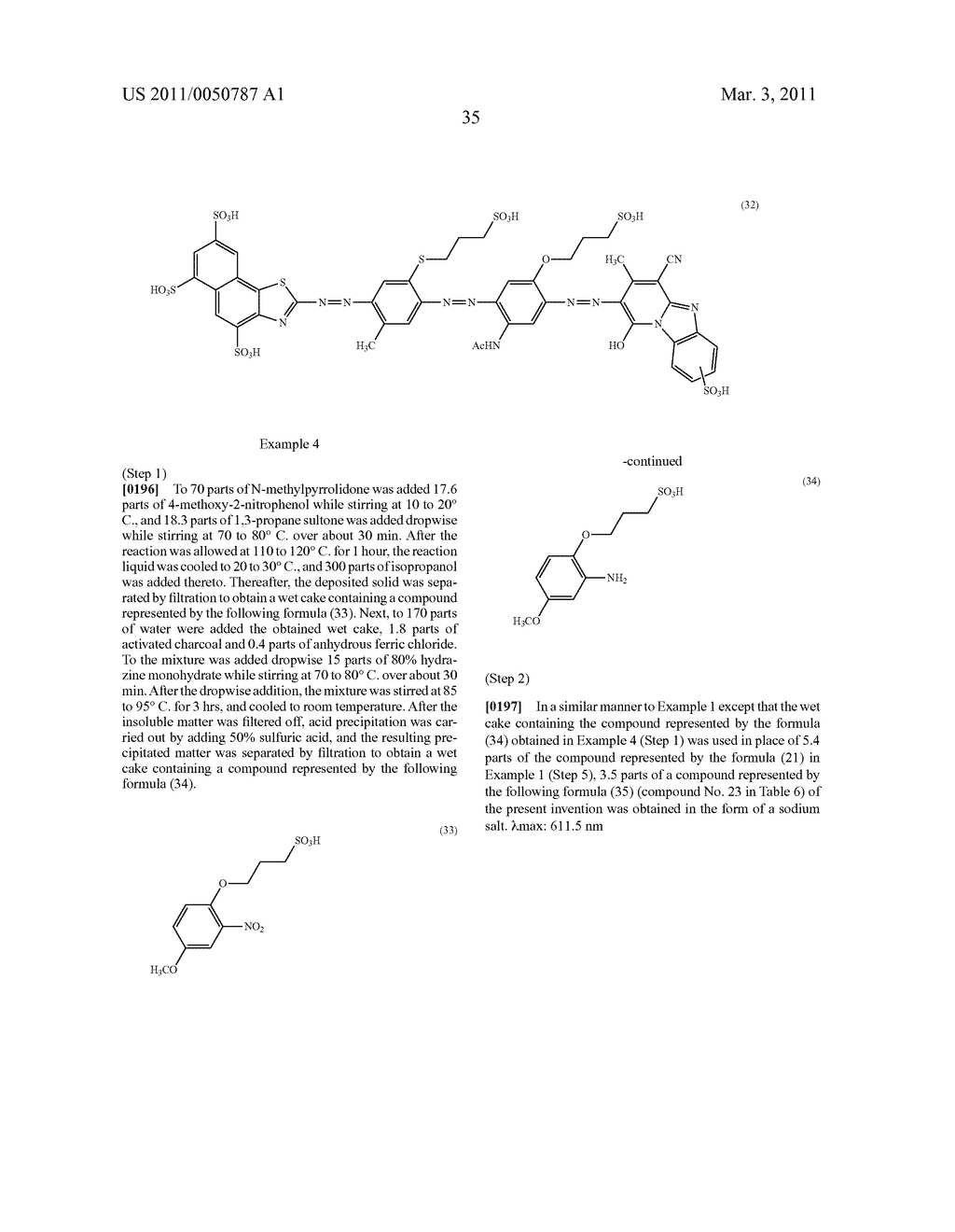 TRISAZO COMPOUND, INK COMPOSITION, RECORDING METHOD AND COLORED BODY - diagram, schematic, and image 36